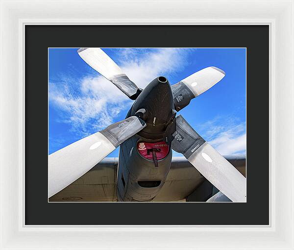 VintagePropeller Airplane Artistic Image - Framed Print