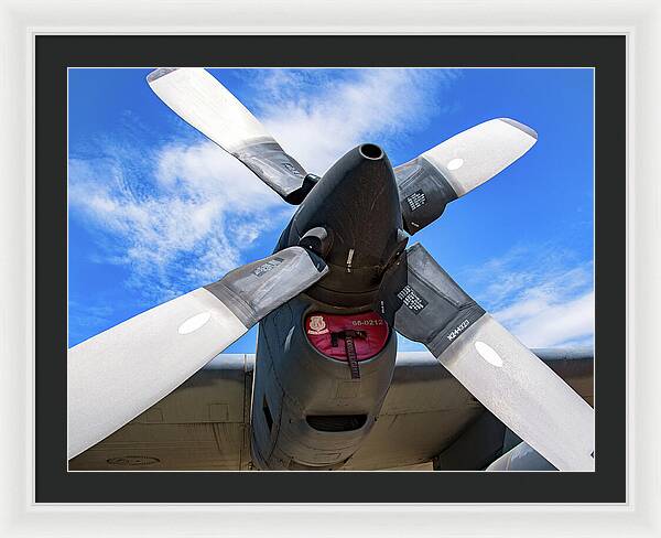 VintagePropeller Airplane Artistic Image - Framed Print