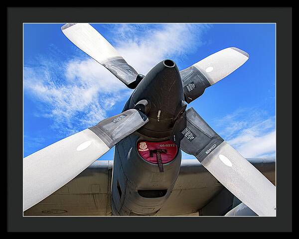 VintagePropeller Airplane Artistic Image - Framed Print