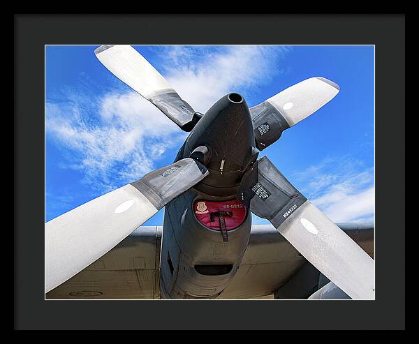 VintagePropeller Airplane Artistic Image - Framed Print