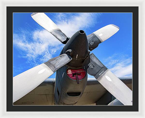 VintagePropeller Airplane Artistic Image - Framed Print