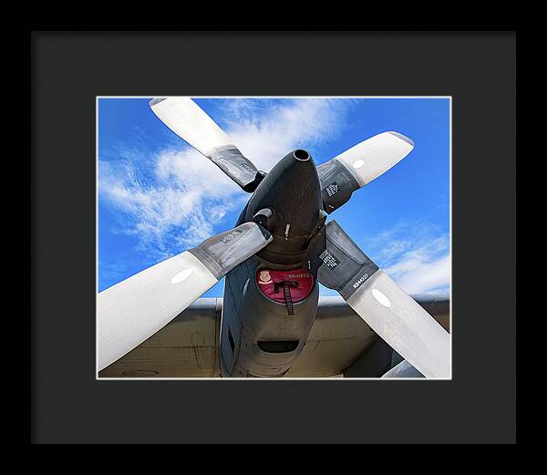 VintagePropeller Airplane Artistic Image - Framed Print