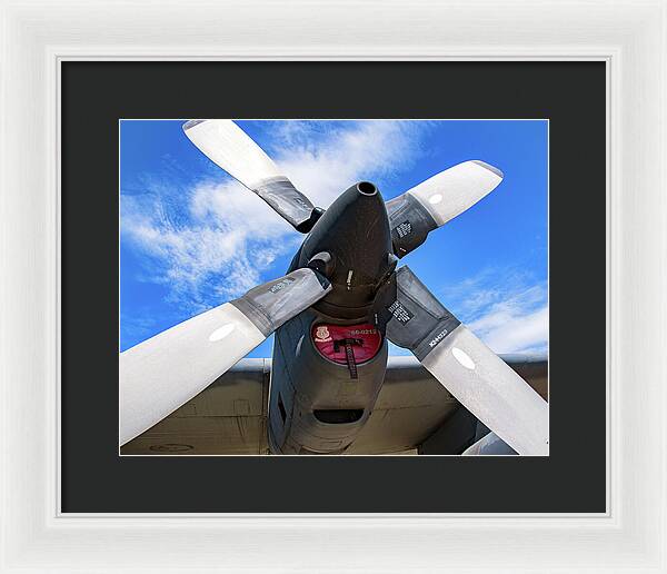 VintagePropeller Airplane Artistic Image - Framed Print