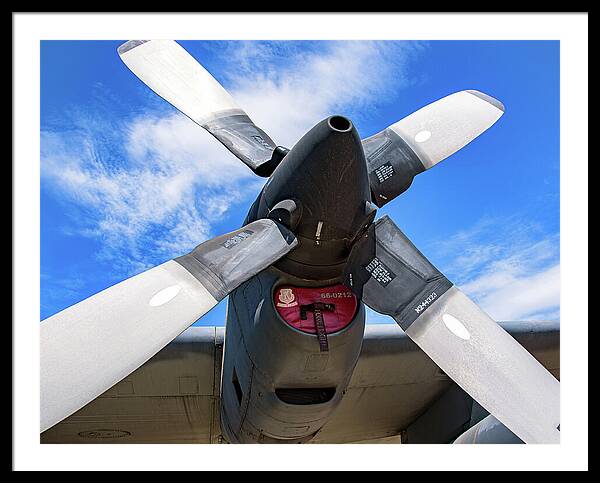 VintagePropeller Airplane Artistic Image - Framed Print