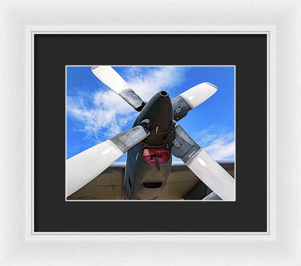 VintagePropeller Airplane Artistic Image - Framed Print