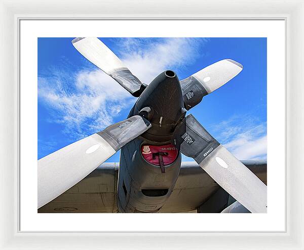 VintagePropeller Airplane Artistic Image - Framed Print