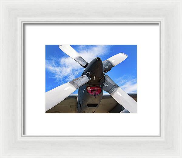 VintagePropeller Airplane Artistic Image - Framed Print