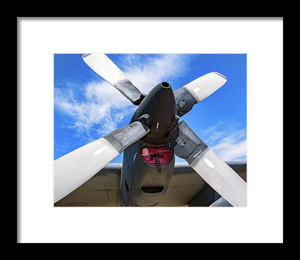 VintagePropeller Airplane Artistic Image - Framed Print