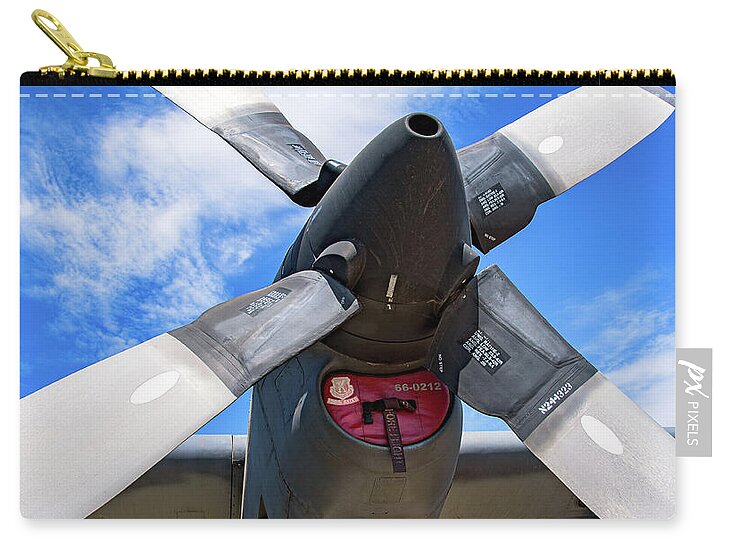 VintagePropeller Airplane Artistic Image - Zip Pouch