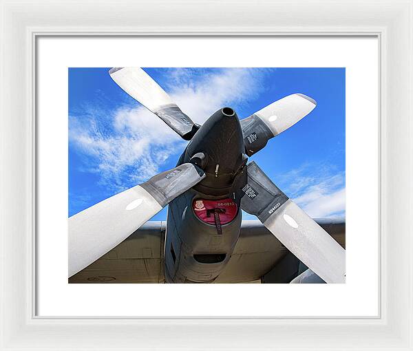 VintagePropeller Airplane Artistic Image - Framed Print