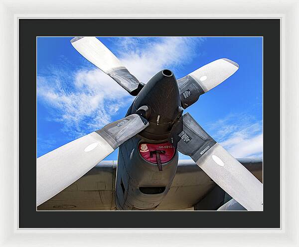 VintagePropeller Airplane Artistic Image - Framed Print