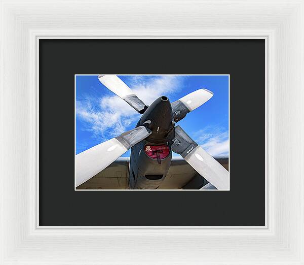 VintagePropeller Airplane Artistic Image - Framed Print
