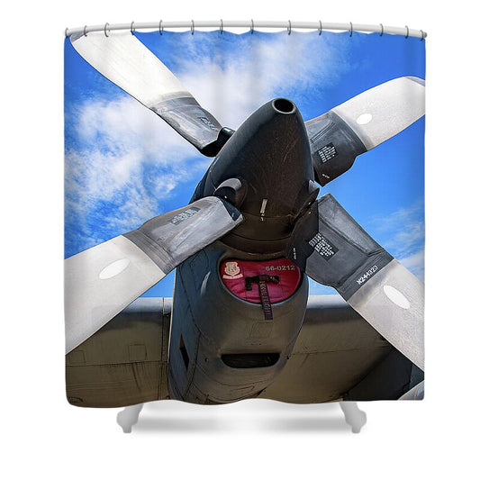 VintagePropeller Airplane Artistic Image - Shower Curtain