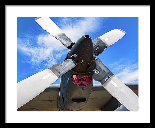 VintagePropeller Airplane Artistic Image - Framed Print