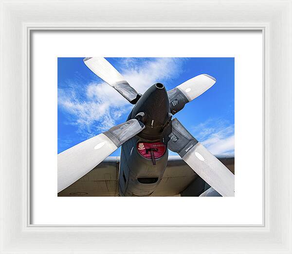 VintagePropeller Airplane Artistic Image - Framed Print