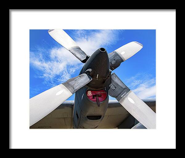 VintagePropeller Airplane Artistic Image - Framed Print