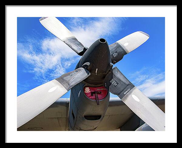 VintagePropeller Airplane Artistic Image - Framed Print
