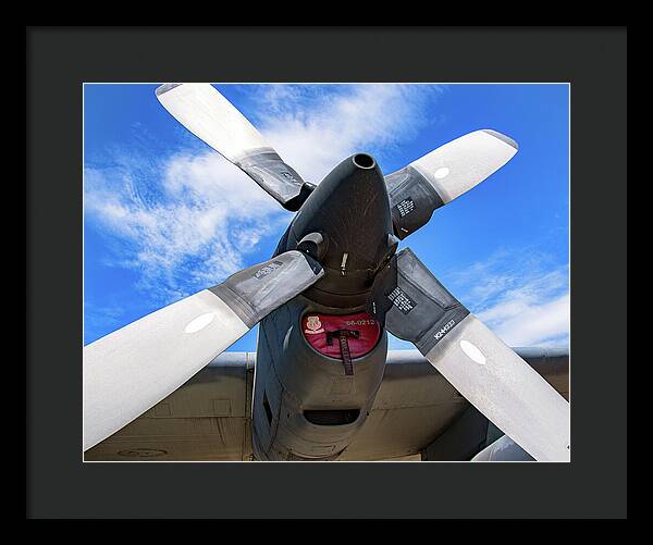 VintagePropeller Airplane Artistic Image - Framed Print