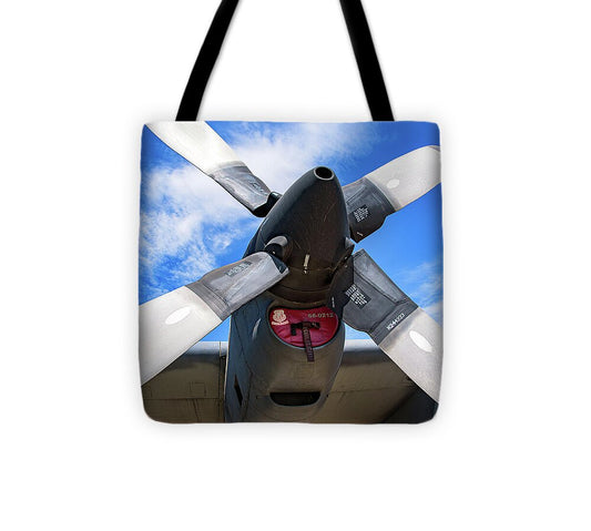 VintagePropeller Airplane Artistic Image - Tote Bag