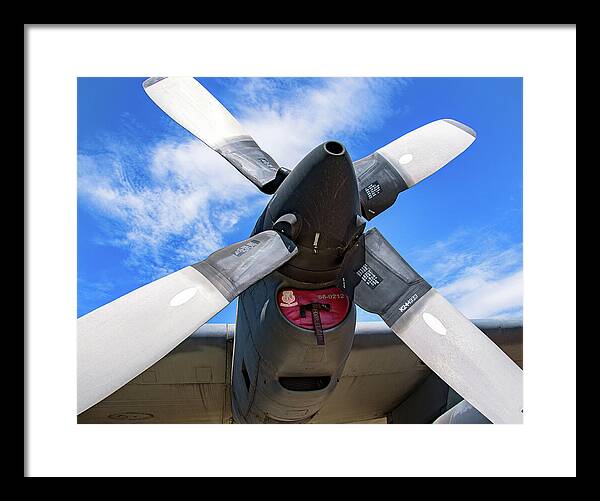 VintagePropeller Airplane Artistic Image - Framed Print