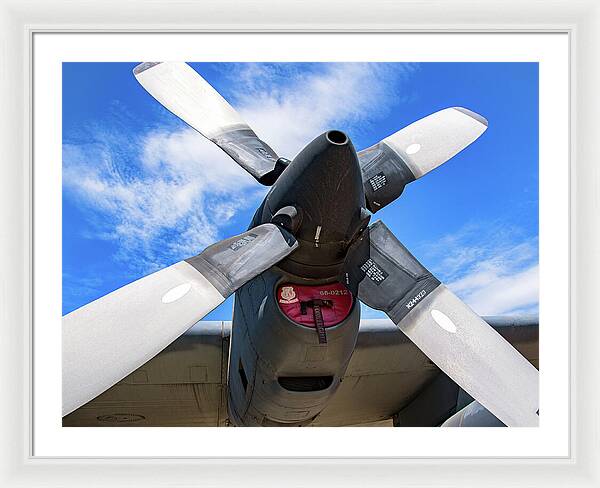 VintagePropeller Airplane Artistic Image - Framed Print