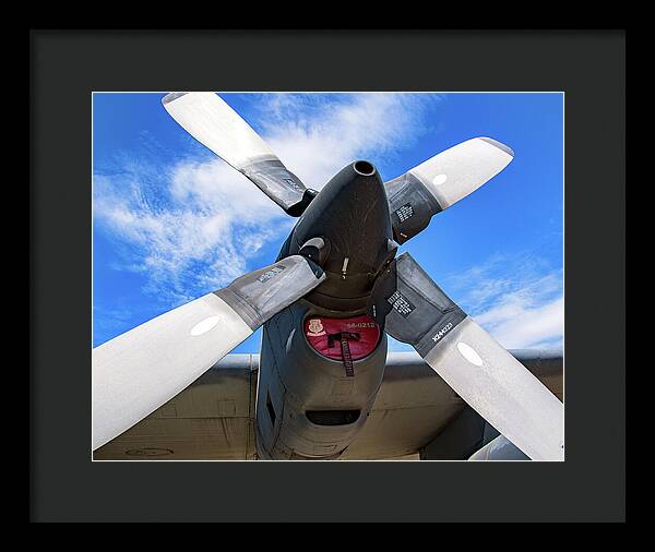VintagePropeller Airplane Artistic Image - Framed Print
