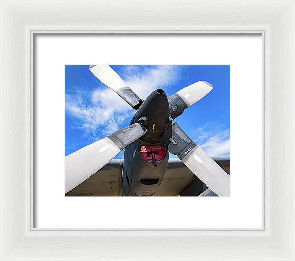 VintagePropeller Airplane Artistic Image - Framed Print