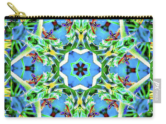 Wasp Kaleidoscope Six pointed Star Pattern - Zip Pouch