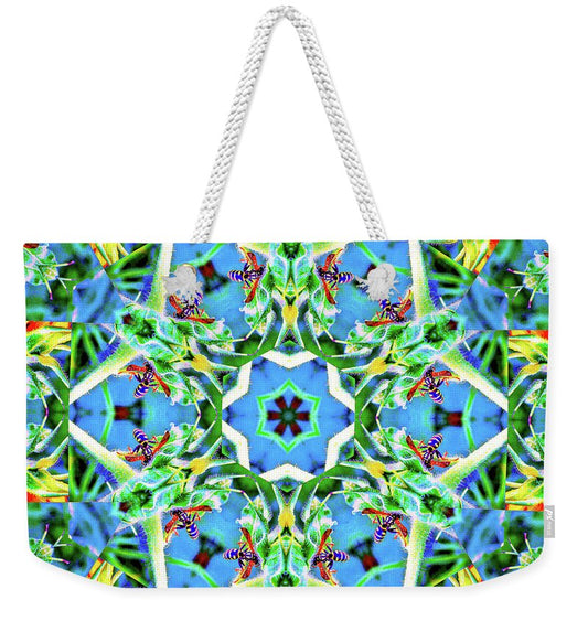 Wasp Kaleidoscope Six pointed Star Pattern - Weekender Tote Bag