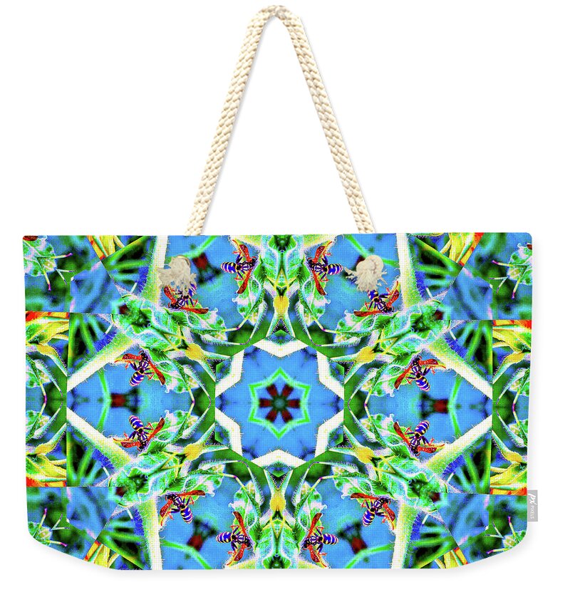 Wasp Kaleidoscope Six pointed Star Pattern - Weekender Tote Bag