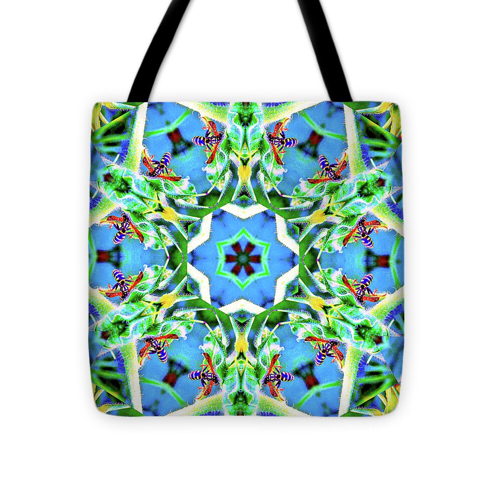 Wasp Kaleidoscope Six pointed Star Pattern - Tote Bag