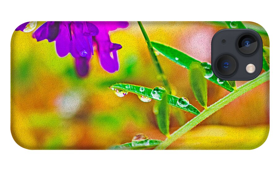Water Drops on Flowers and Their Tiny Leaves - Phone Case