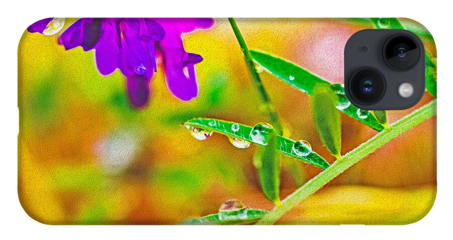 Water Drops on Flowers and Their Tiny Leaves - Phone Case