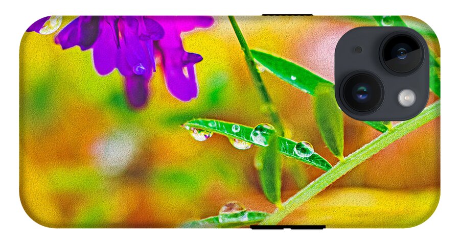 Water Drops on Flowers and Their Tiny Leaves - Phone Case