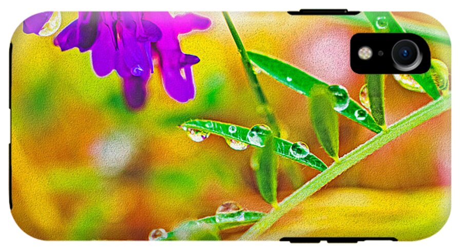 Water Drops on Flowers and Their Tiny Leaves - Phone Case