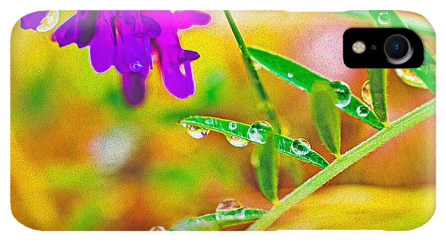 Water Drops on Flowers and Their Tiny Leaves - Phone Case