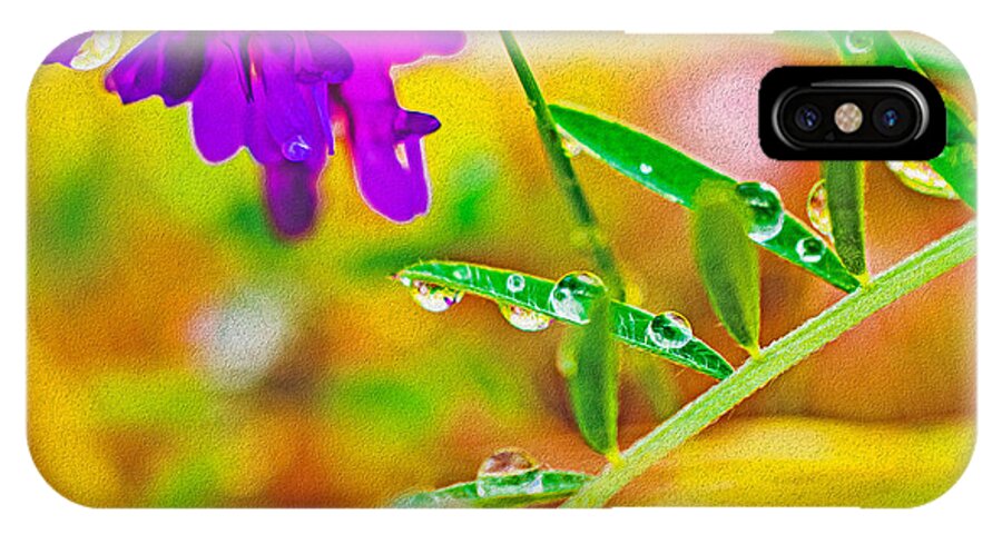 Water Drops on Flowers and Their Tiny Leaves - Phone Case