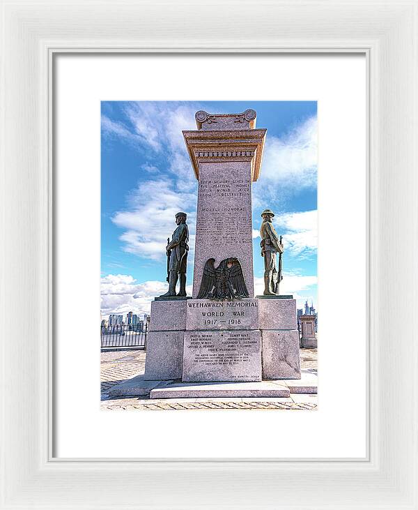 Weehawken Memoral of World War - Framed Print