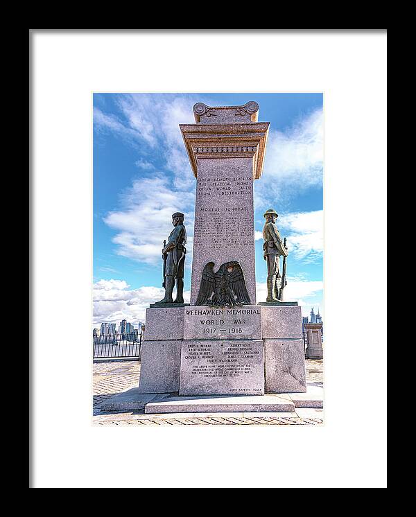 Weehawken Memoral of World War - Framed Print