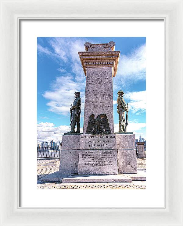 Weehawken Memoral of World War - Framed Print