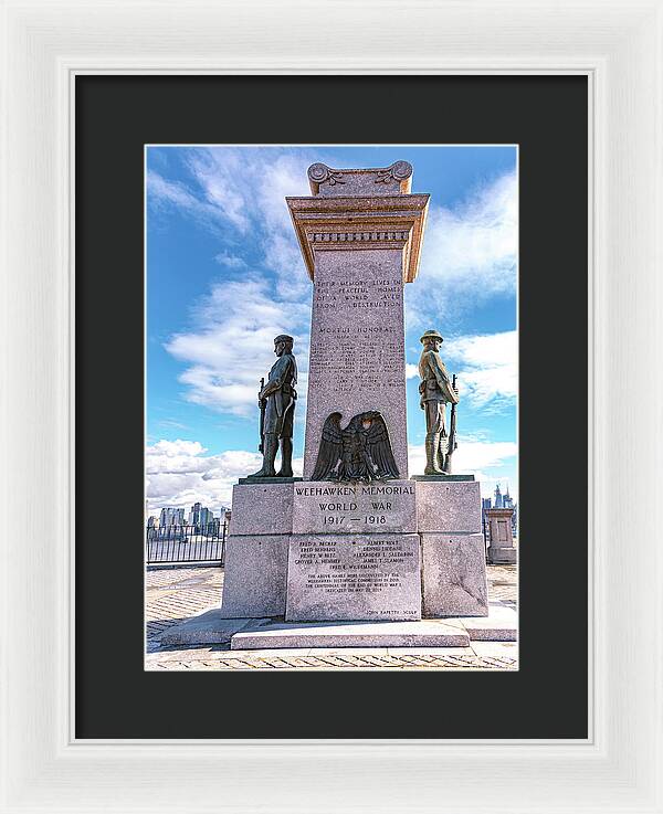 Weehawken Memoral of World War - Framed Print