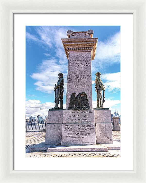 Weehawken Memoral of World War - Framed Print