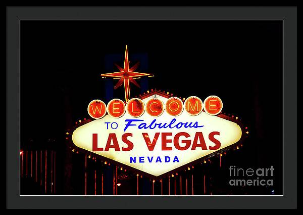 Welcome to Fabulous Las Vegas - Framed Print