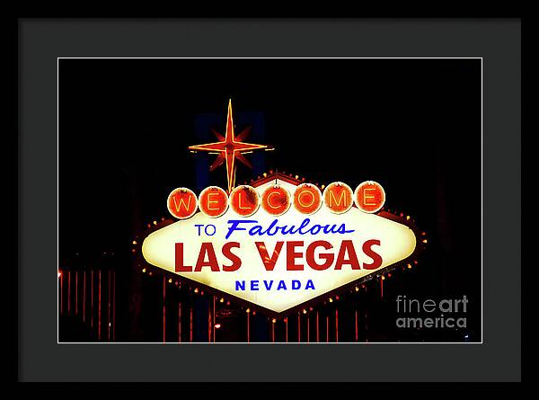 Welcome to Fabulous Las Vegas - Framed Print