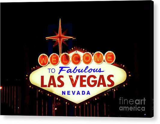 Welcome to Fabulous Las Vegas - Acrylic Print
