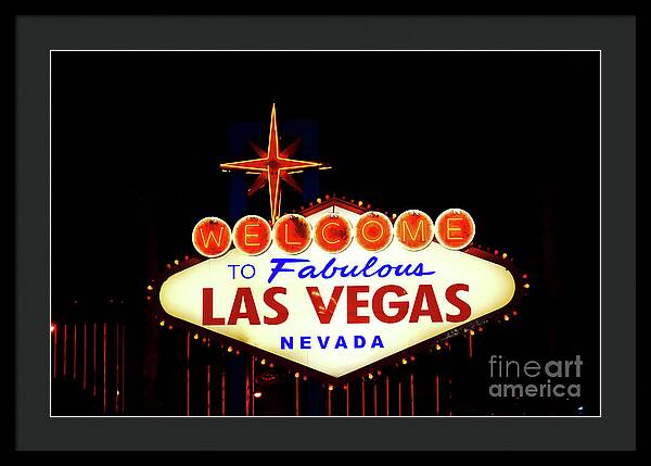 Welcome to Fabulous Las Vegas - Framed Print
