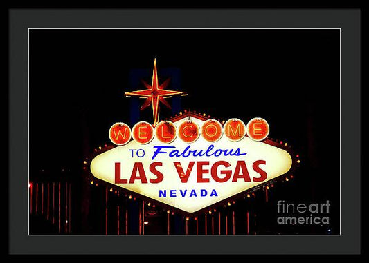 Welcome to Fabulous Las Vegas - Framed Print