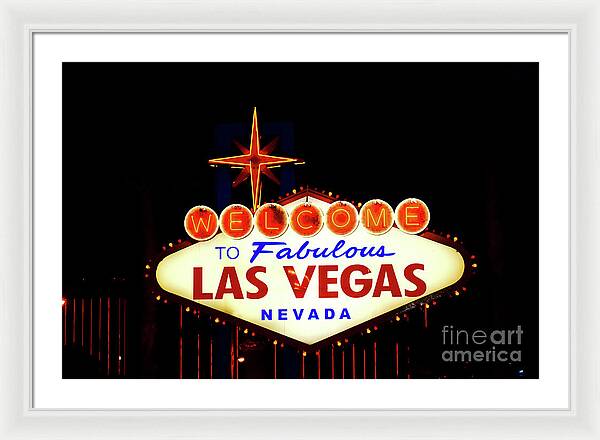 Welcome to Fabulous Las Vegas - Framed Print