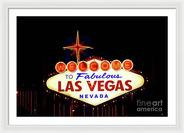 Welcome to Fabulous Las Vegas - Framed Print