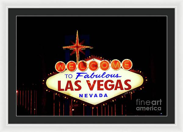Welcome to Fabulous Las Vegas - Framed Print